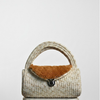 Elegant Handbag and Clutch Bag with Jute Hand Embroidery Details