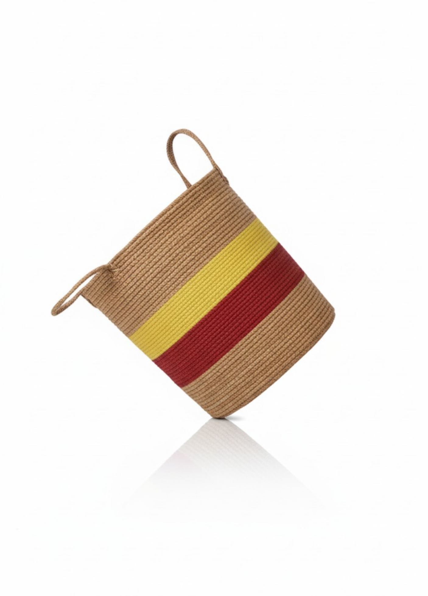 Handmade Jute Team Basket | Decorative and Multi-Purpose Storage Basket in Fan Colors