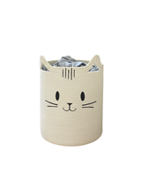 Sevimli Kedi Desenli Çocuk Odası Sepeti