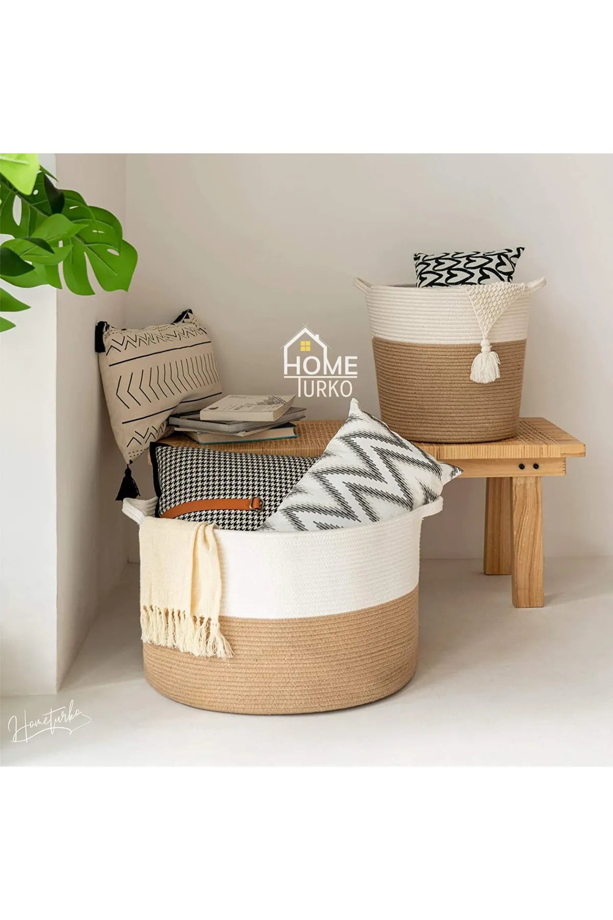 İkili Sepet Takımı / Çamaşır Sepeti / Oyuncak Sepeti / Saksı