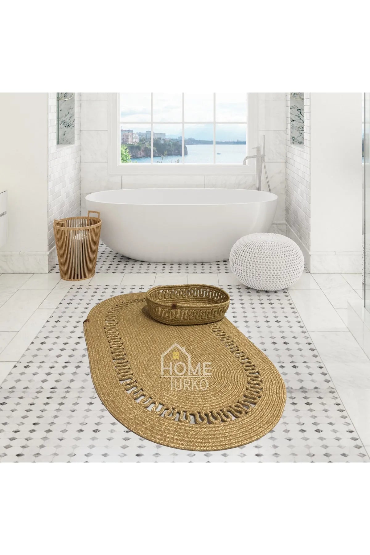 Bath Mat with Basket