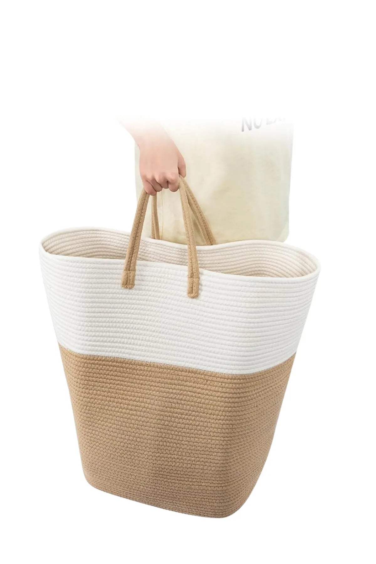 Bohem Kulplu Çamaşır Sepeti / Düzenleyici