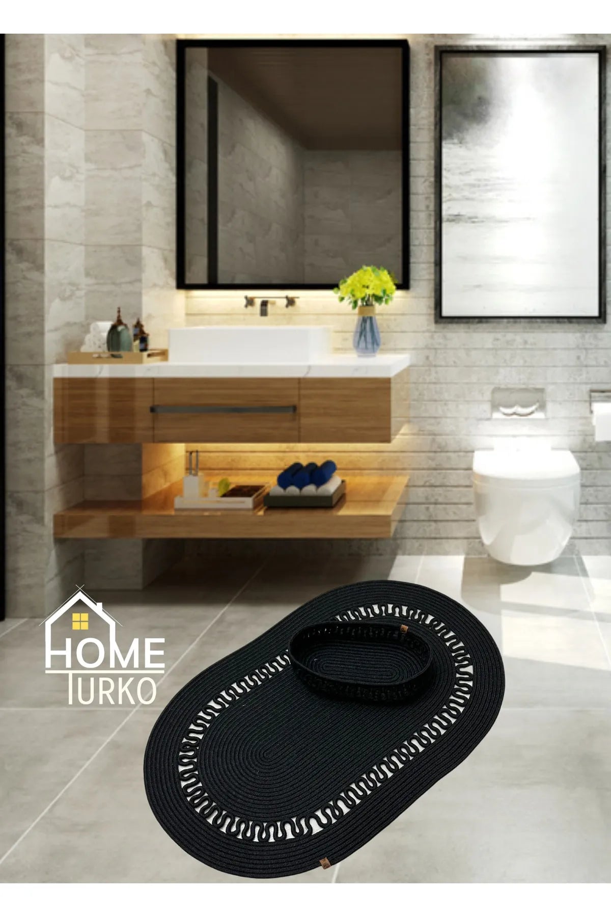 Bath Mat with Basket