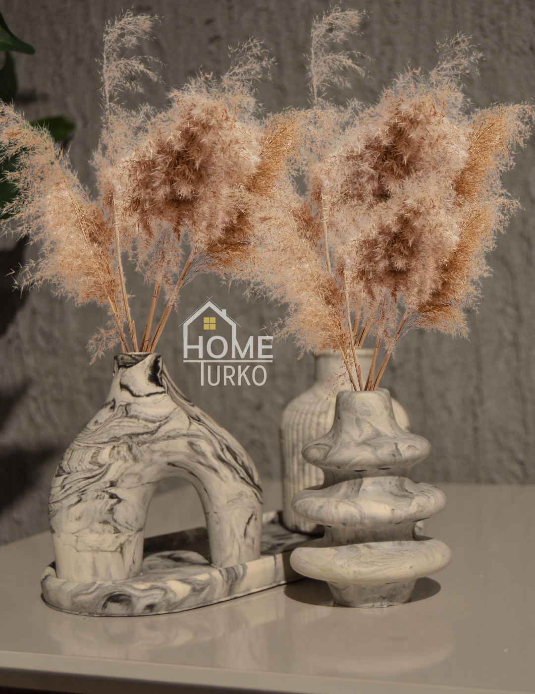 Four-Piece Bohemian Figurine and Ornament Vase Set