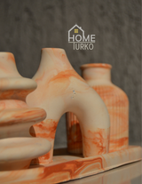 Four-Piece Bohemian Figurine and Ornament Vase Set