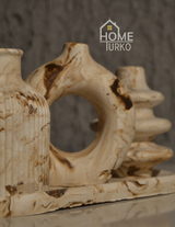 Four-Piece Bohemian Figurine and Ornament Vase Set