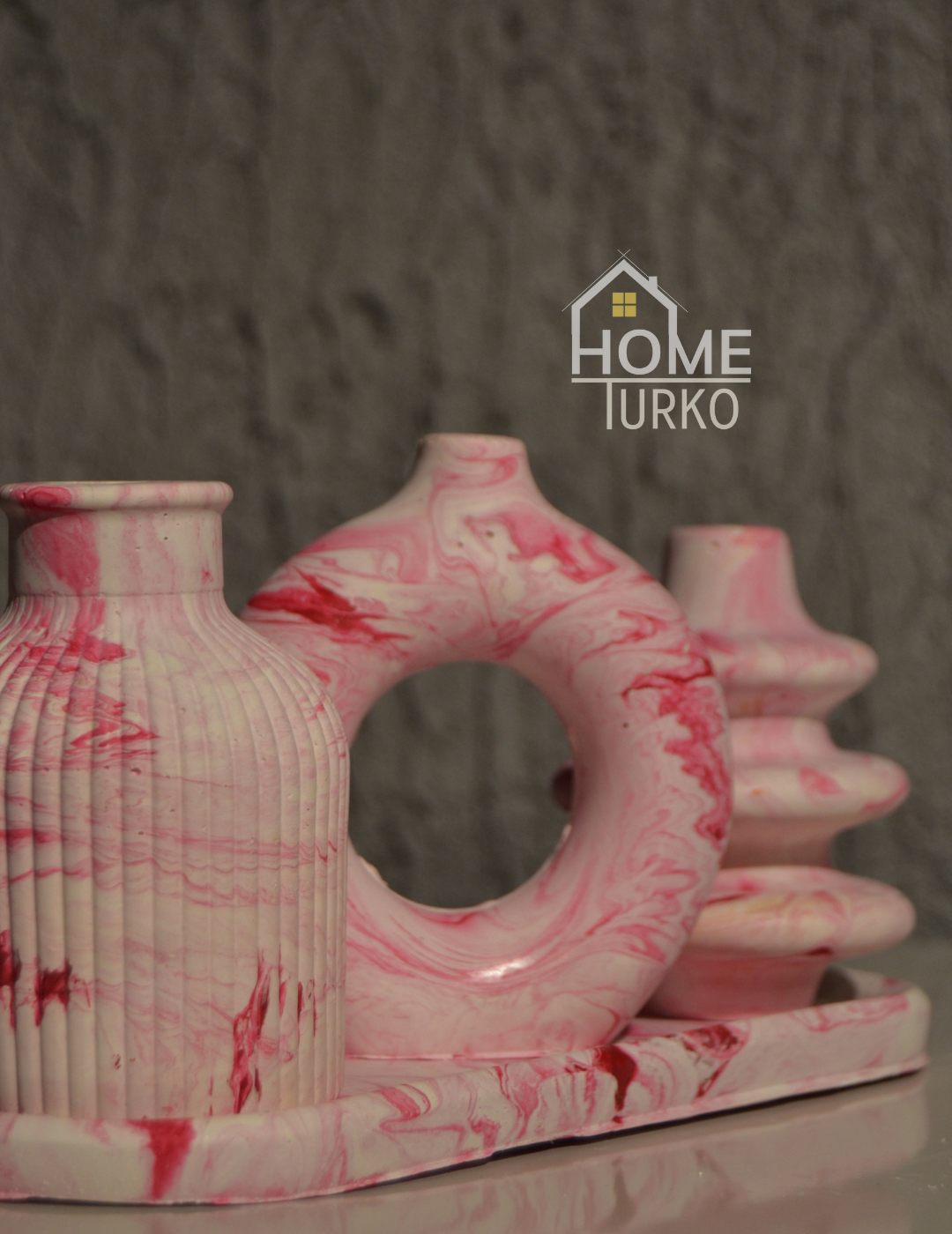 Four-Piece Bohemian Figurine and Ornament Vase Set