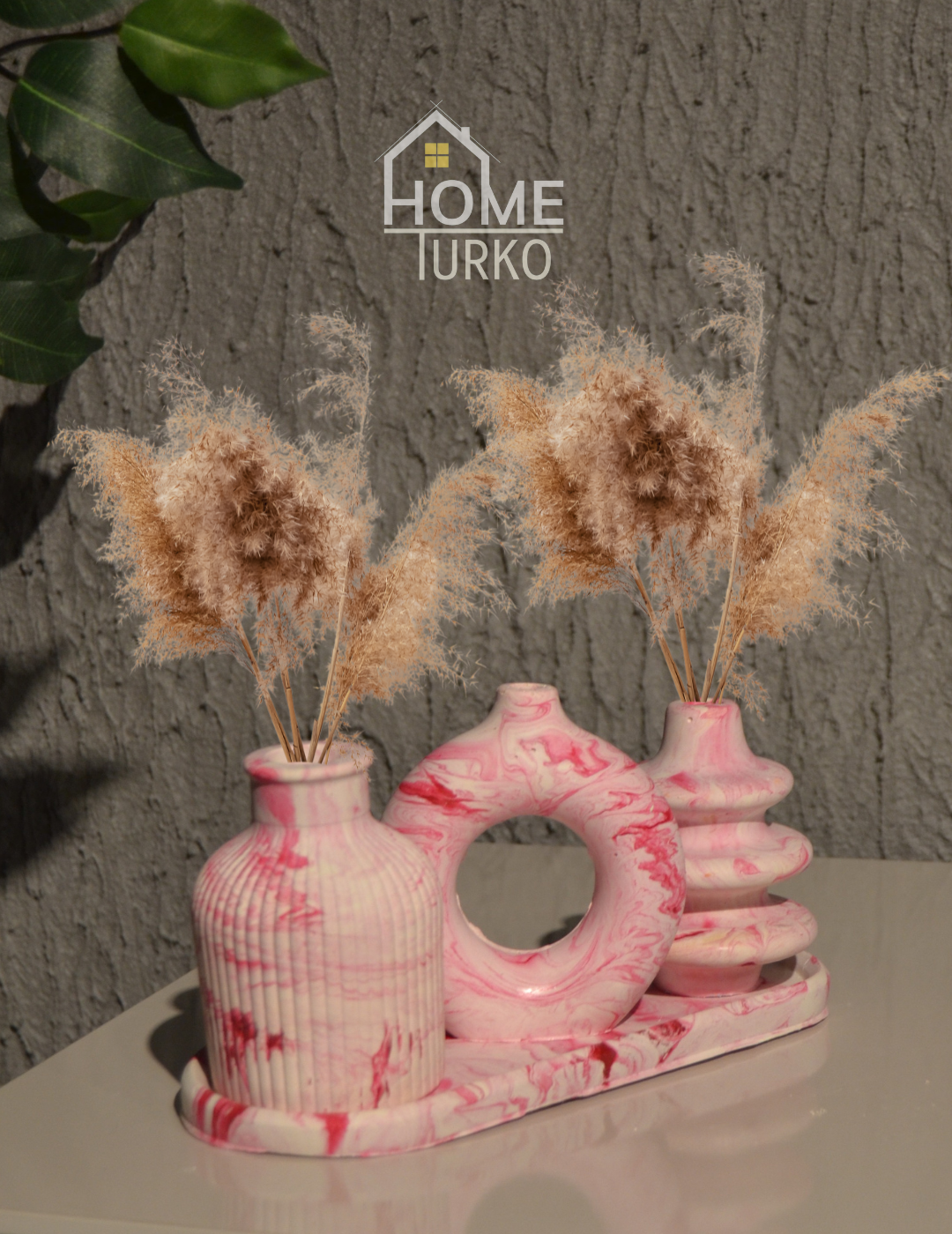 Four-Piece Bohemian Figurine and Ornament Vase Set