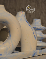 Four-Piece Bohemian Figurine and Ornament Vase Set