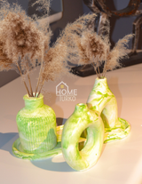 Four-Piece Bohemian Figurine and Ornament Vase Set