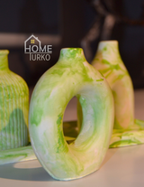 Four-Piece Bohemian Figurine and Ornament Vase Set