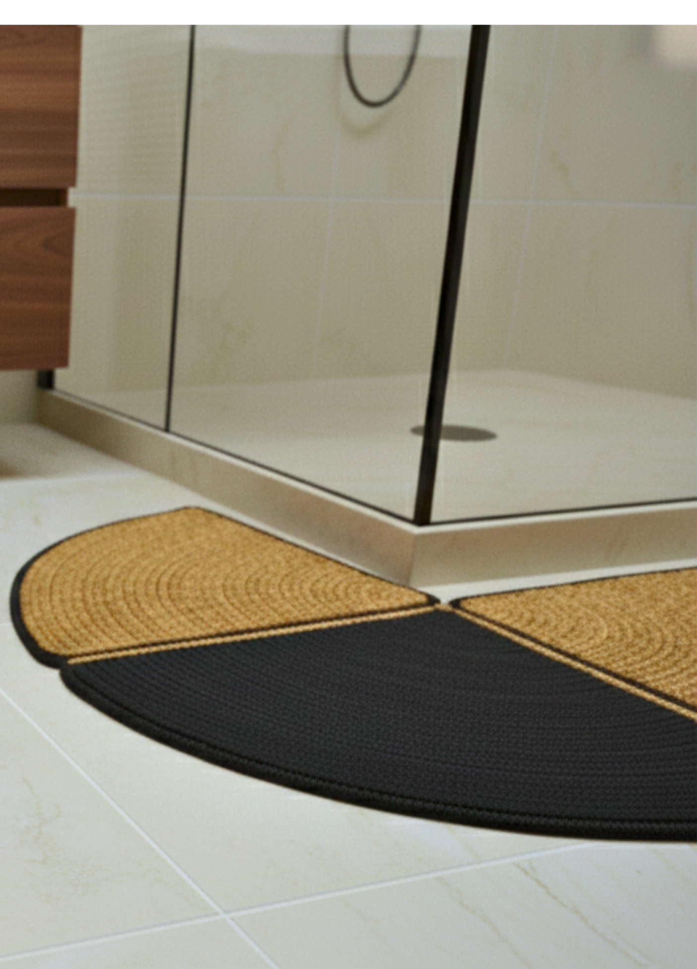 Nordic Weave Bathroom Mat Shower Cabin Doormat