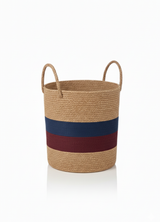 Handmade Jute Team Basket | Decorative and Multi-Purpose Storage Basket in Fan Colors