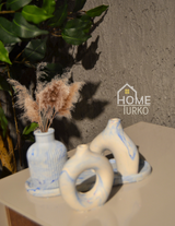 Four-Piece Bohemian Figurine and Ornament Vase Set