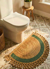 LunaLoop Yarım Ay Jüt Paspas El Yapımı Kapı Önü Banyo Balkon Kilimi