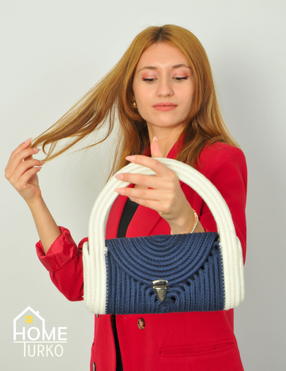 Mini Jüt Hasır Portföy Clutch