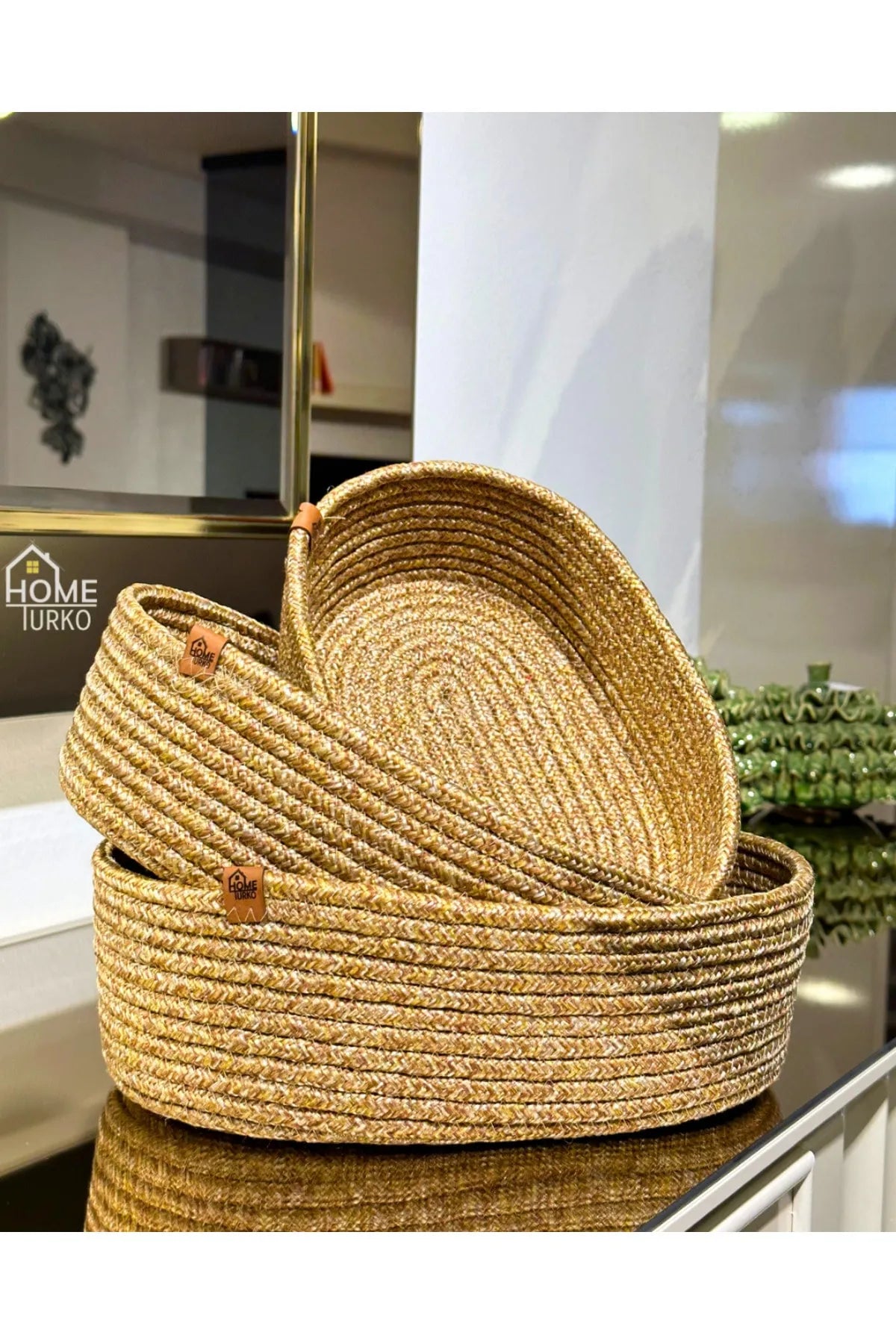 Triple Bohemian Organizer Basket Set
