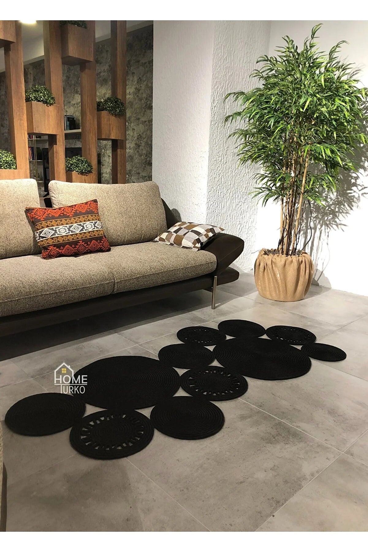 Jute Bohemian Carpet &amp; Rug &amp; Mat