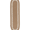 Hand Knitted Jute Runner Oval Strip Patterned Table and Coffee Table Unite Top Decorative Cover (30 X 70 CM) 
