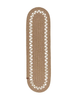 Hand Knitted Jute Runner Oval Strip Patterned Table and Coffee Table Unite Top Decorative Cover (30 X 70 CM) 