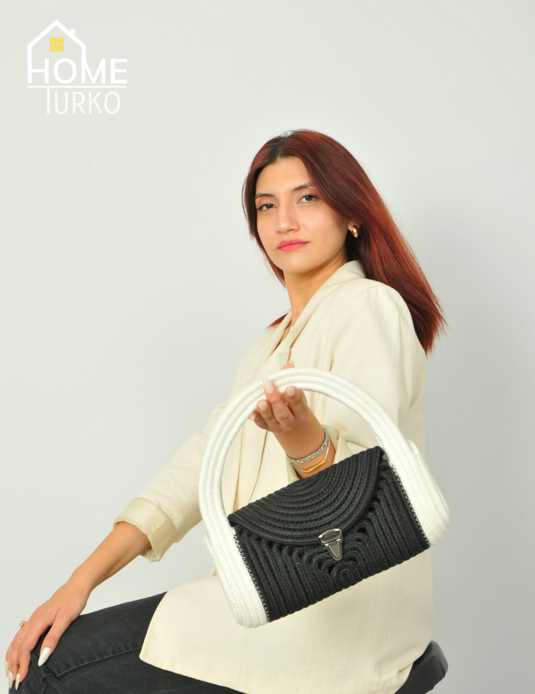 Mini Jüt Hasır Portföy Clutch