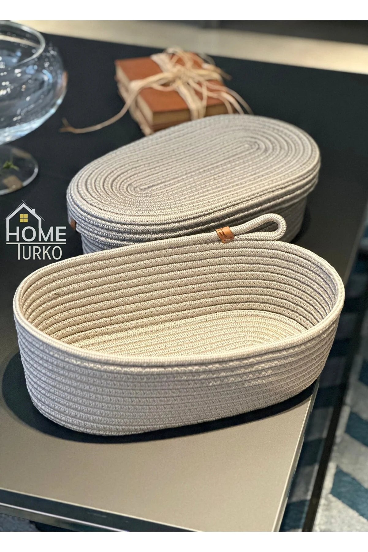 2'li Oval Kapaklı / Kapaksız Sepet Takımı