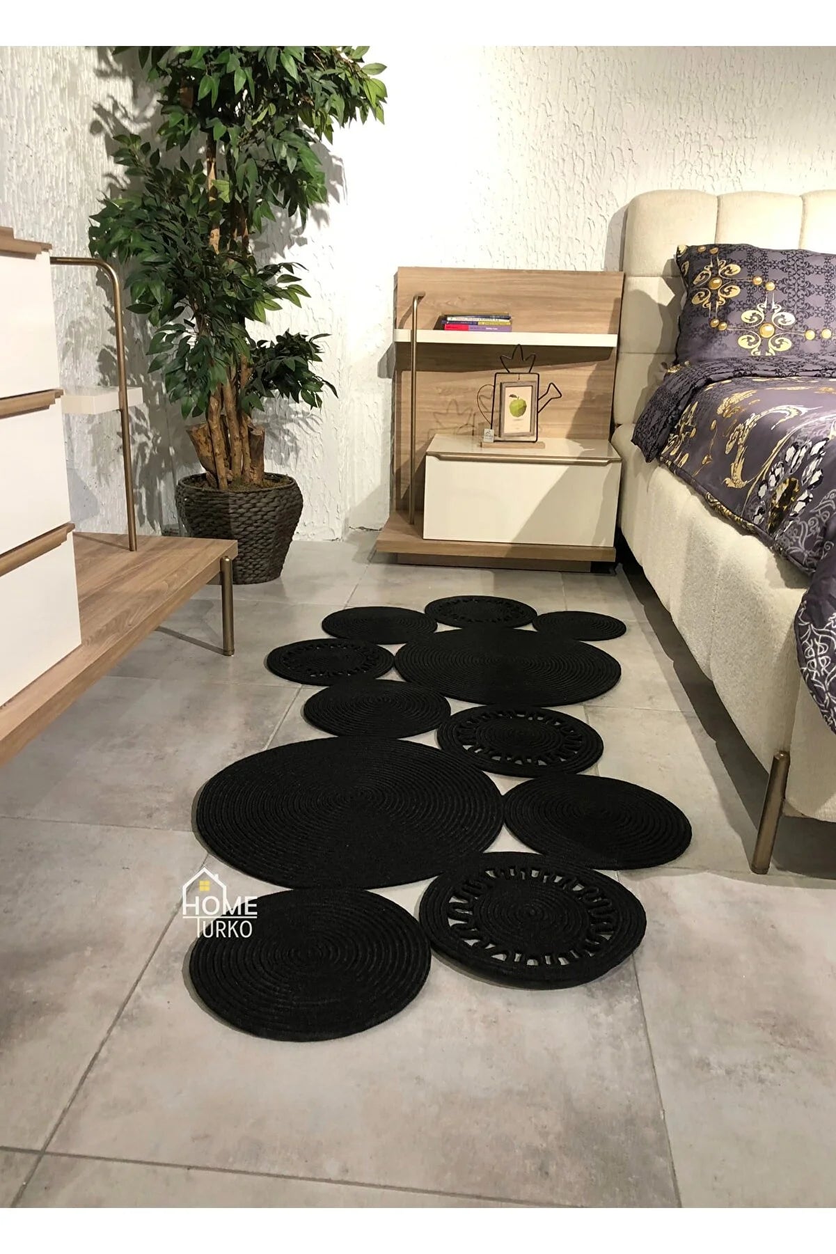 Jute Bohemian Carpet &amp; Rug &amp; Mat