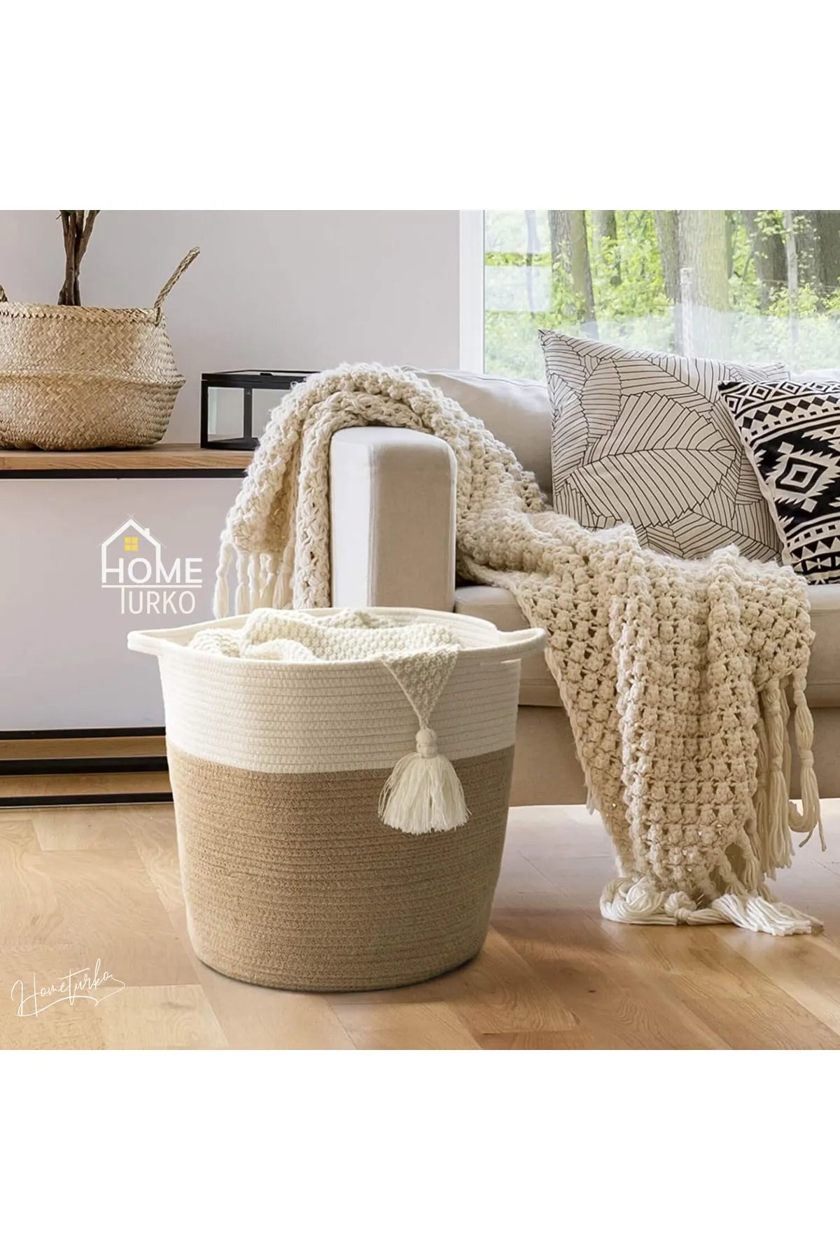 İkili Sepet Takımı / Çamaşır Sepeti / Oyuncak Sepeti / Saksı