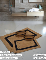 Boho Kare Banyo Paspas Takımı