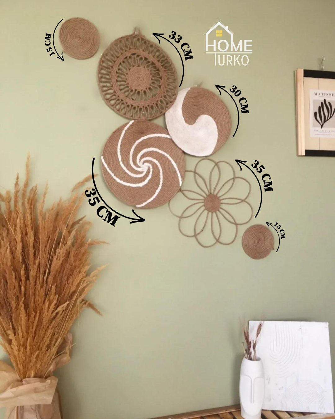 Six Bohemian Wall Decorations