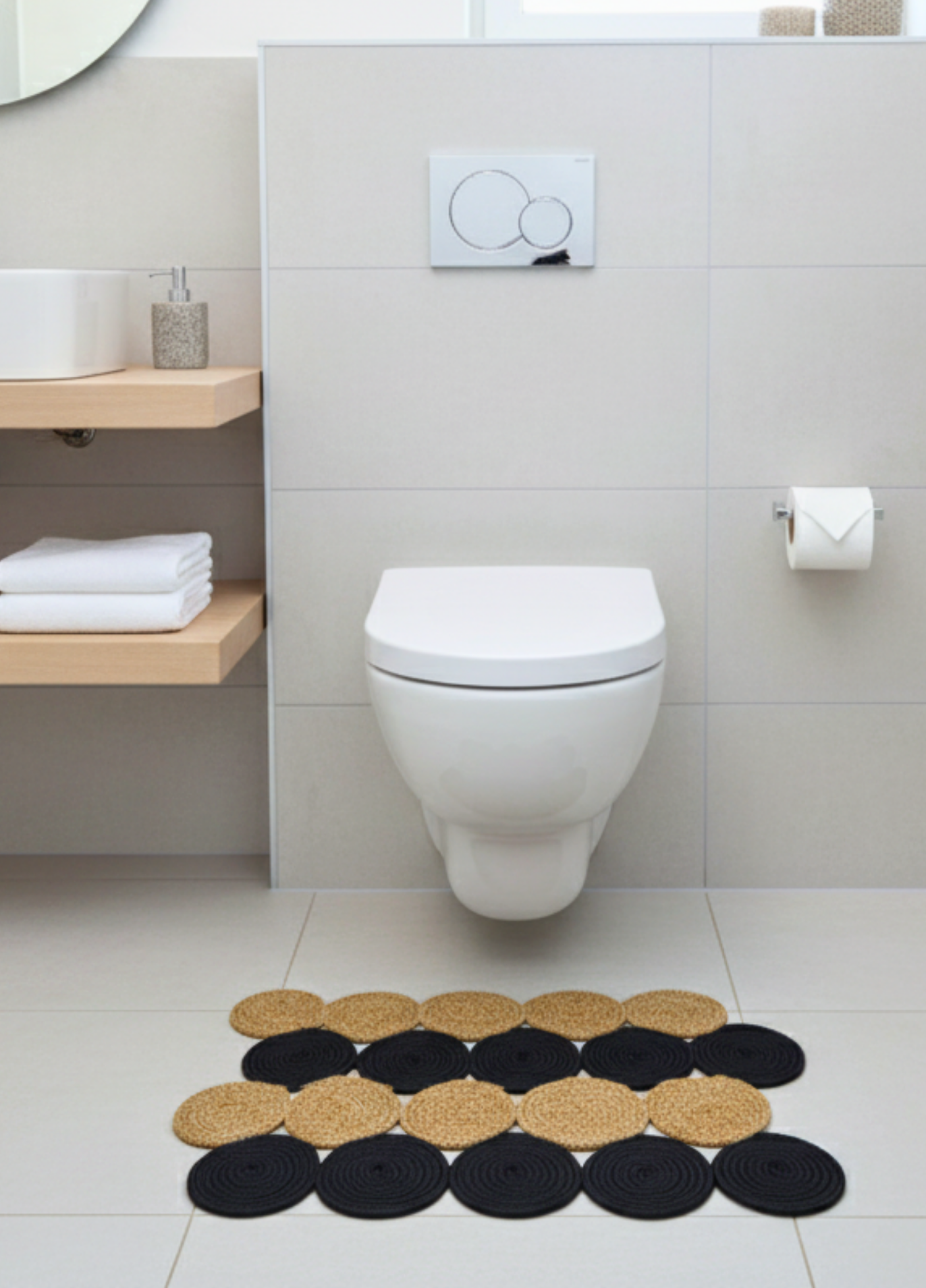 EcoWeave Jute Doormat Natural Boho Style Entrance Rug Bathroom Mat