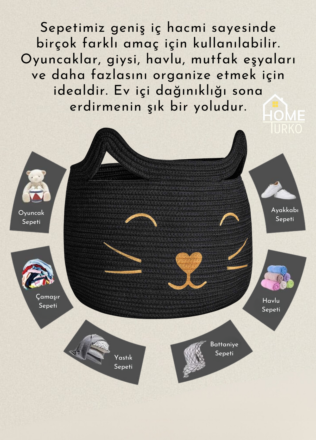Bohem Çocuk Odası Oyuncak Sepeti