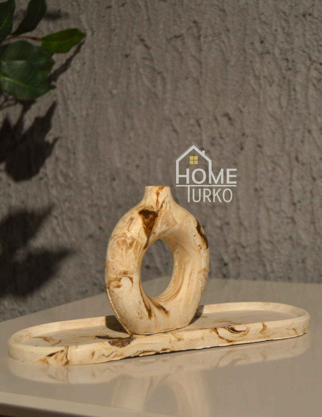 Double Bohemian Figurine and Ornamental Vase