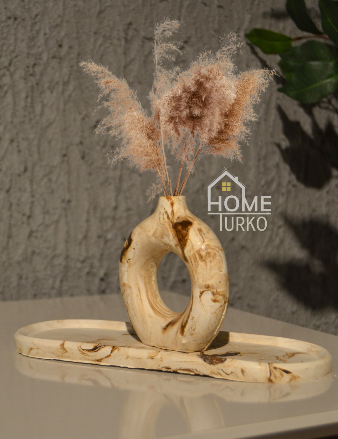 Double Bohemian Figurine and Ornamental Vase