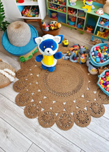 Fituristik Jüt Desenli Boho Kilim