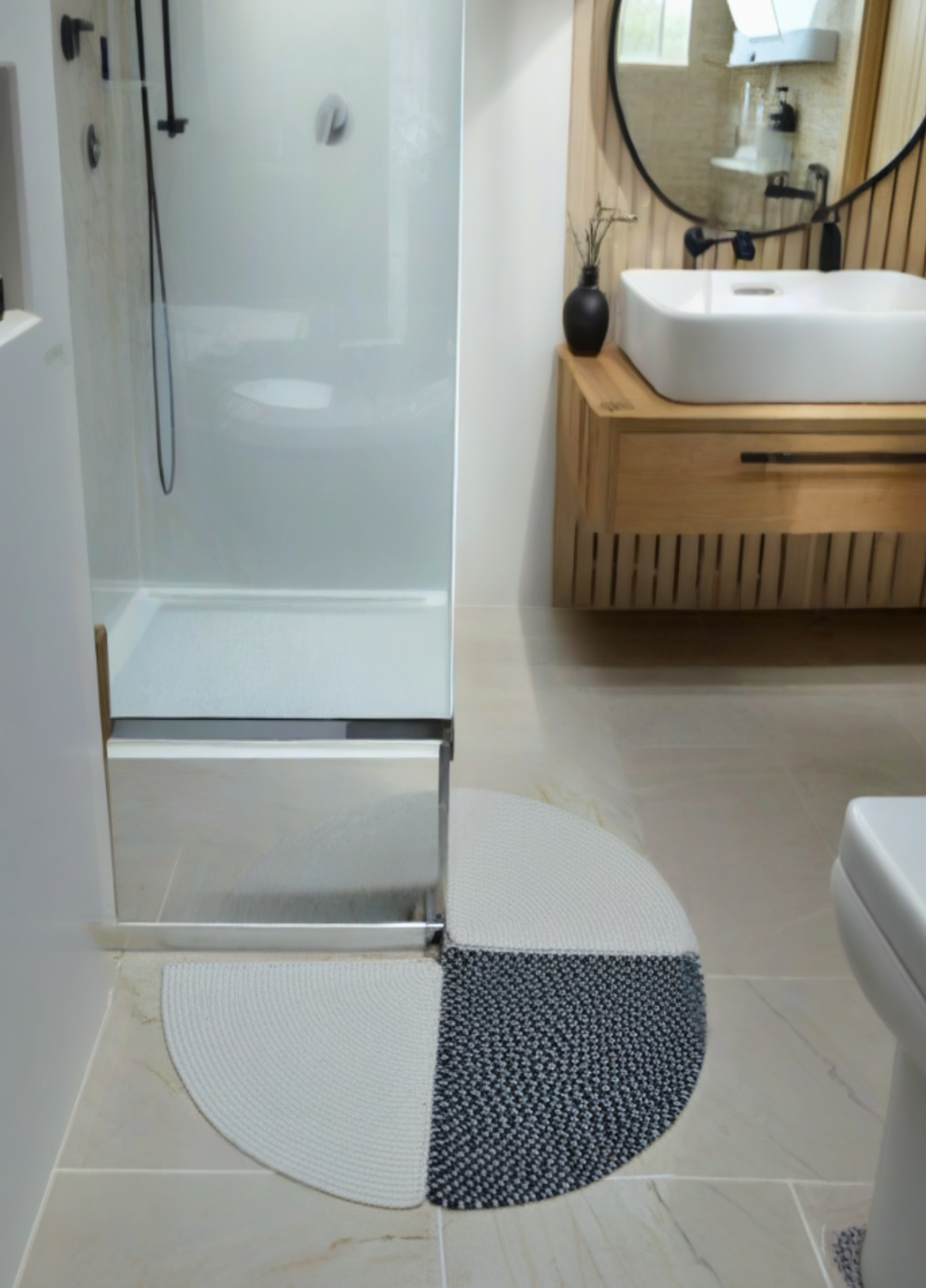 Nordic Weave Bathroom Mat Shower Cabin Doormat