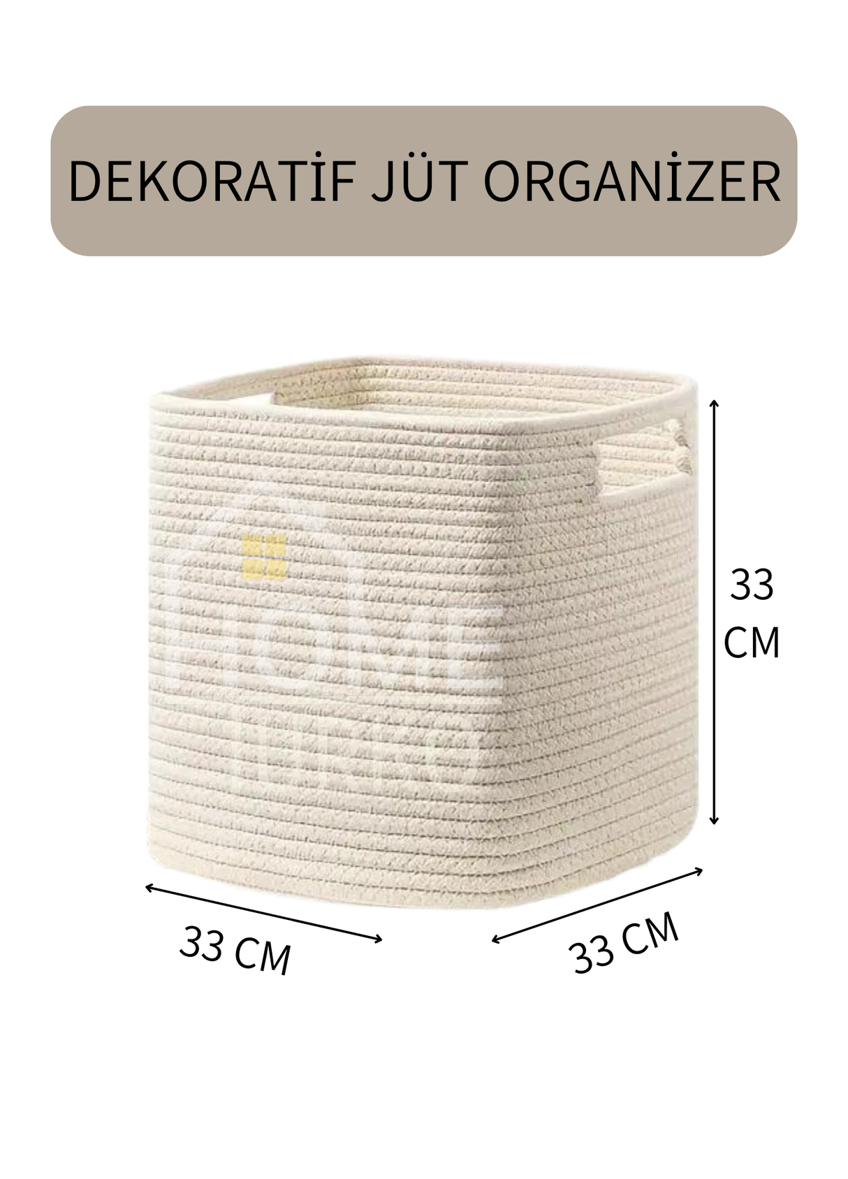 Jüt 3'Lü El Dokuması Organizer Kutu