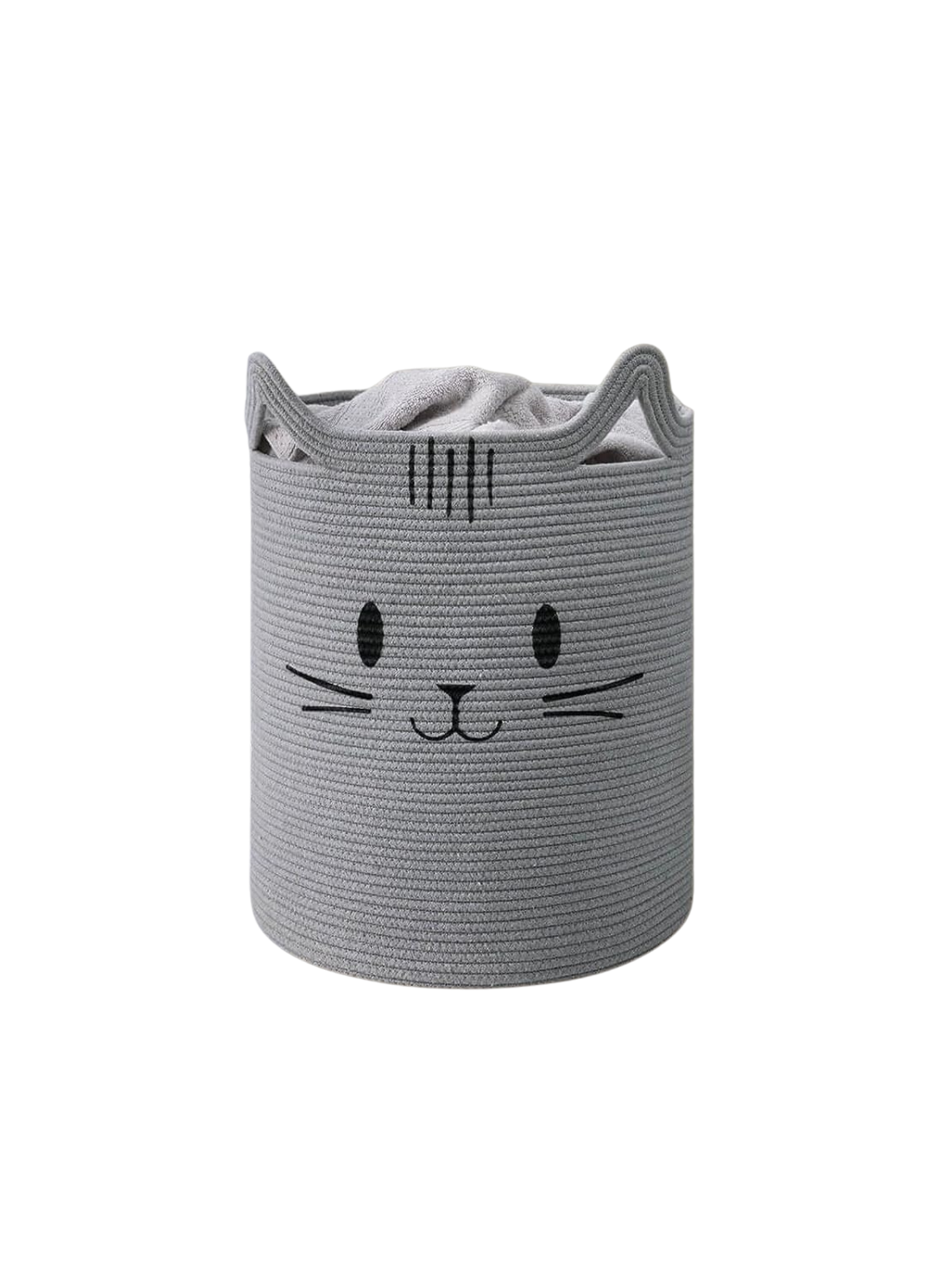 Sevimli Kedi Desenli Çocuk Odası Sepeti