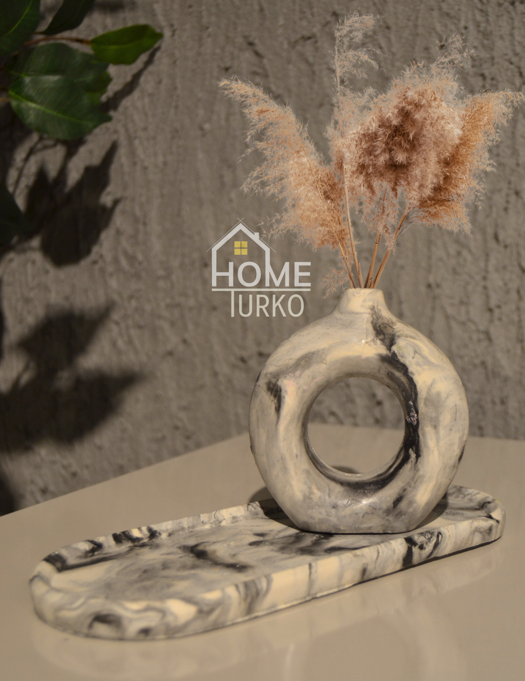 Double Bohemian Figurine and Ornamental Vase