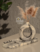 Double Bohemian Figurine and Ornamental Vase