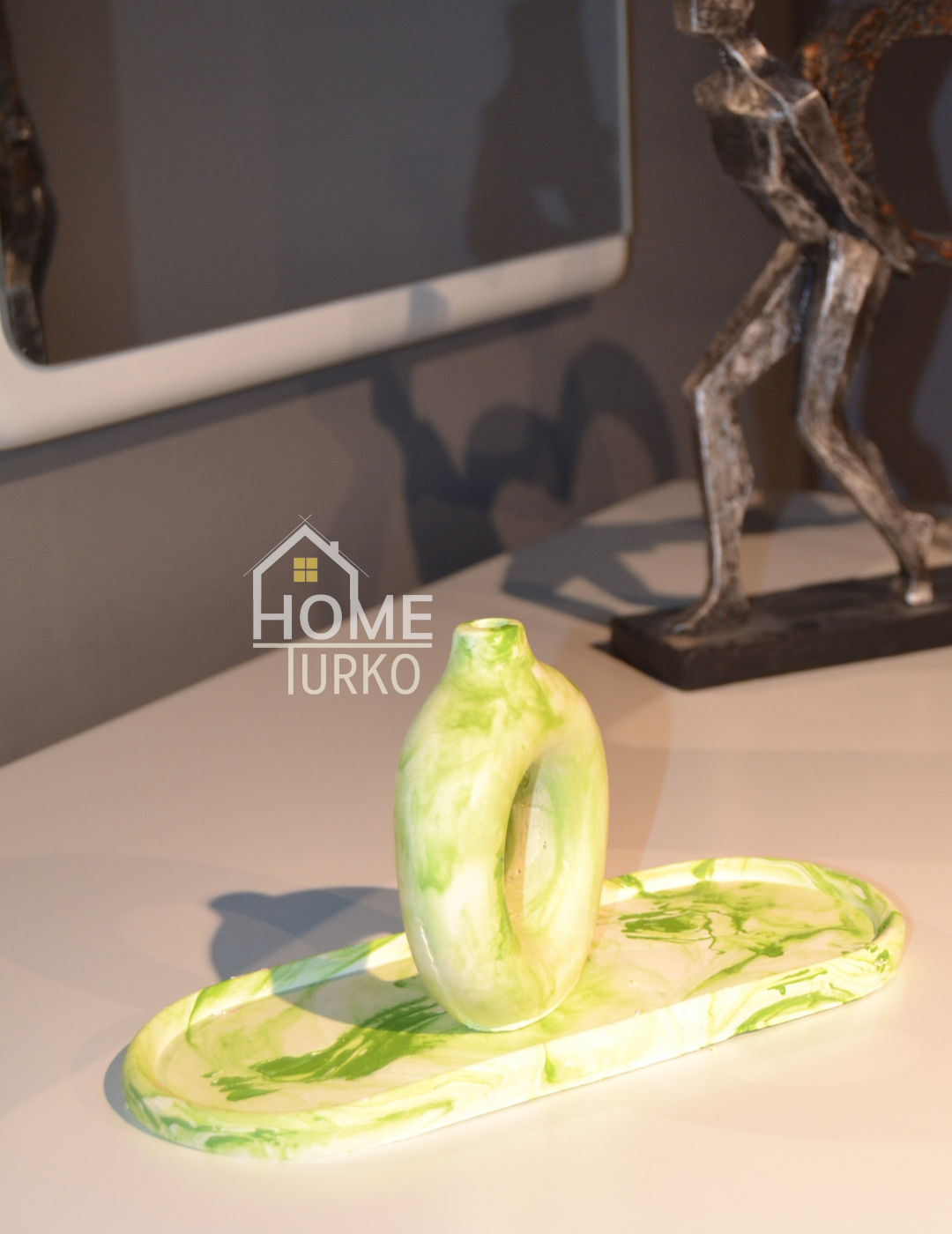 Double Bohemian Figurine and Ornamental Vase