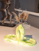 Double Bohemian Figurine and Ornamental Vase