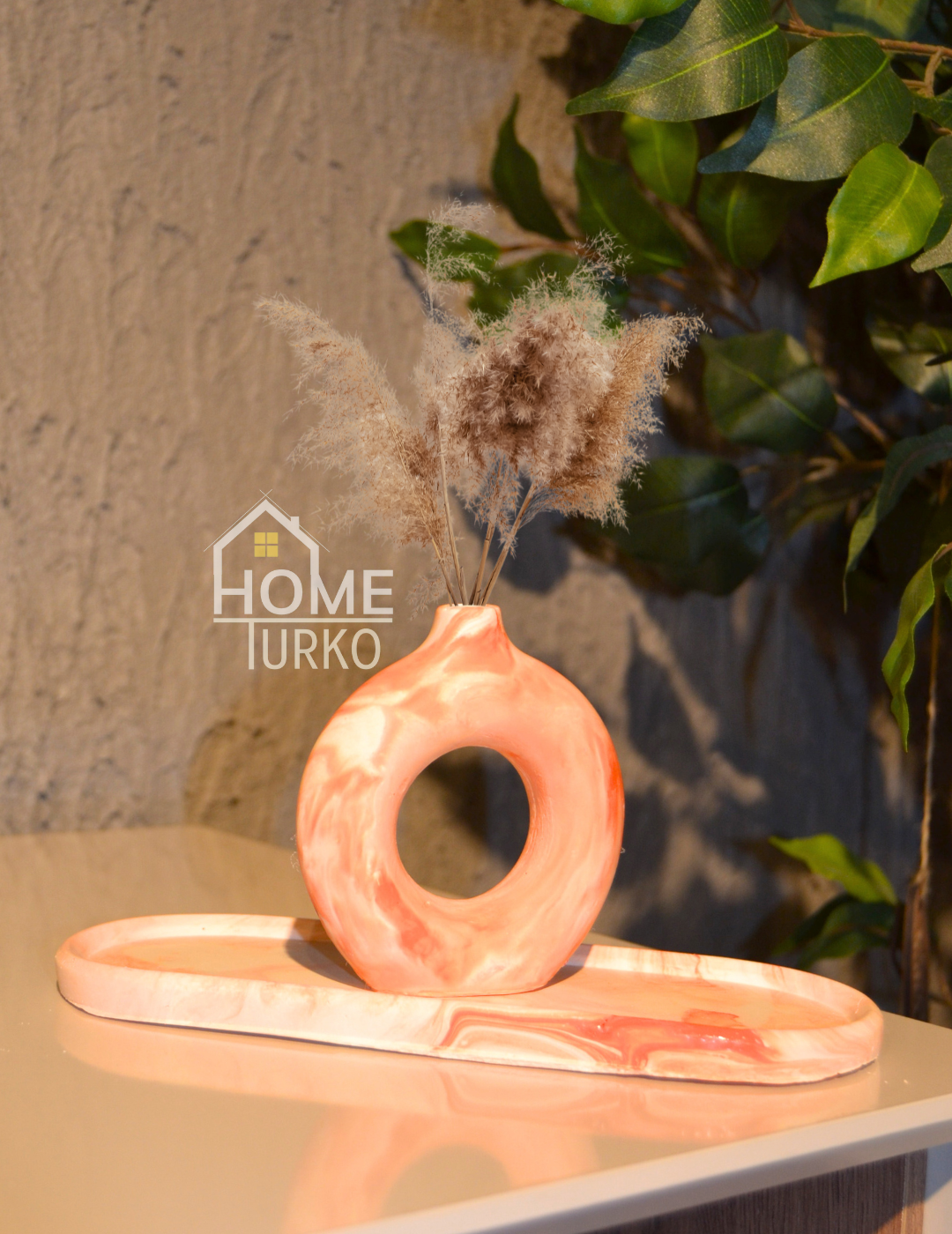 Double Bohemian Figurine and Ornamental Vase