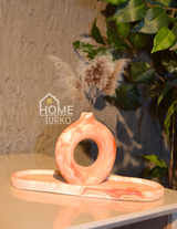 Double Bohemian Figurine and Ornamental Vase