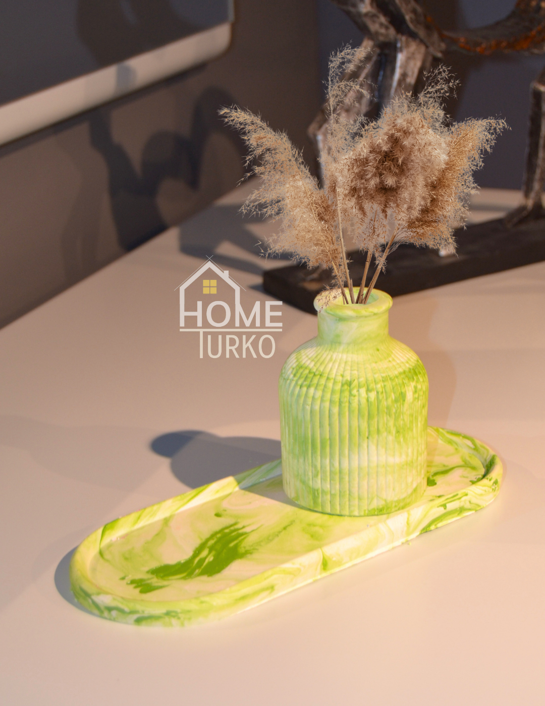 Double Bohemian Figurine and Ornamental Vase