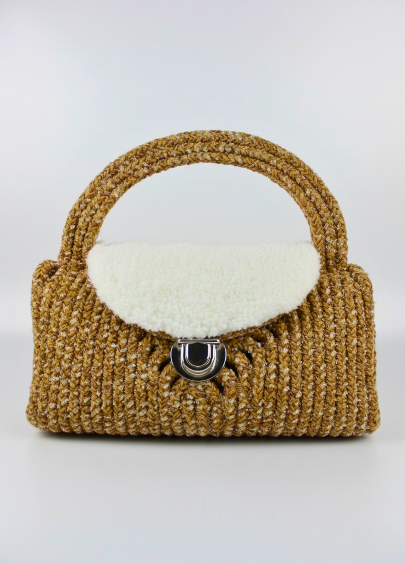 Elegant Handbag and Clutch Bag with Jute Hand Embroidery Details