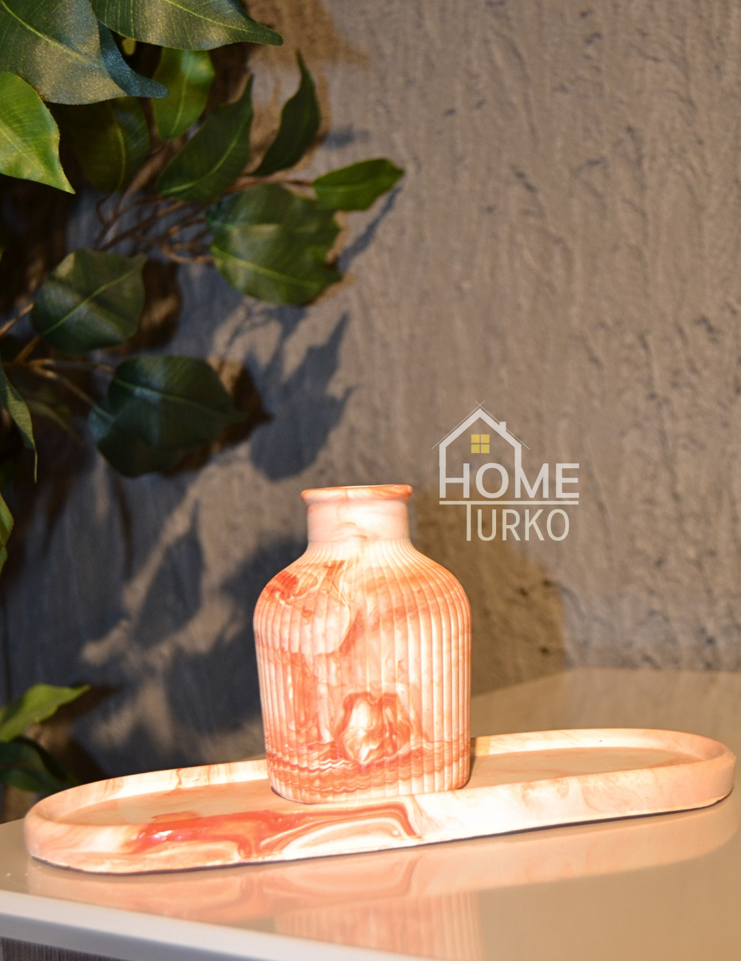 Double Bohemian Figurine and Ornamental Vase