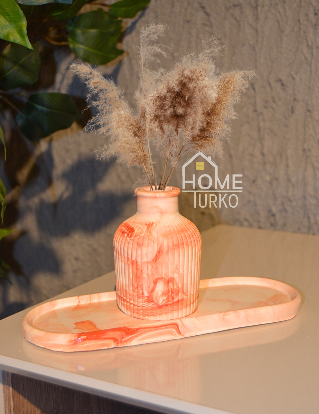 Double Bohemian Figurine and Ornamental Vase