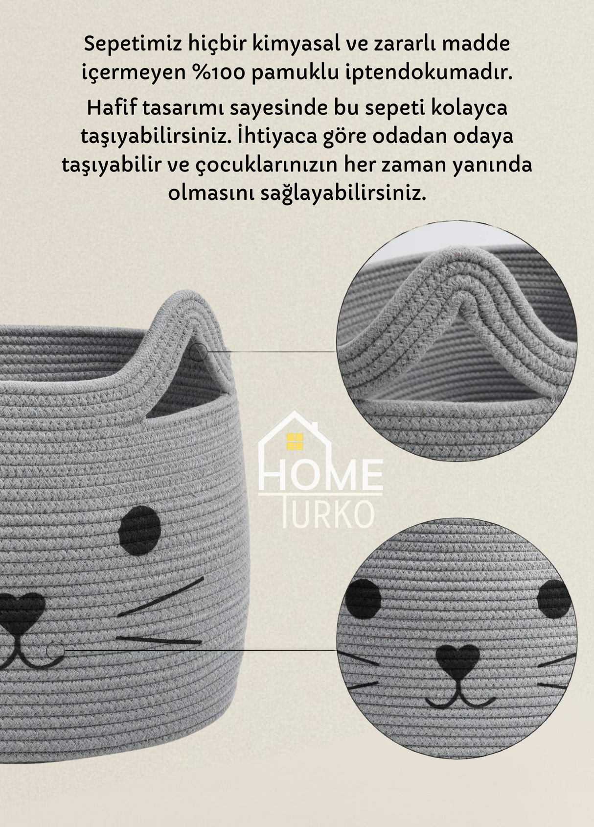 Bohem Çocuk Odası Oyuncak Sepeti