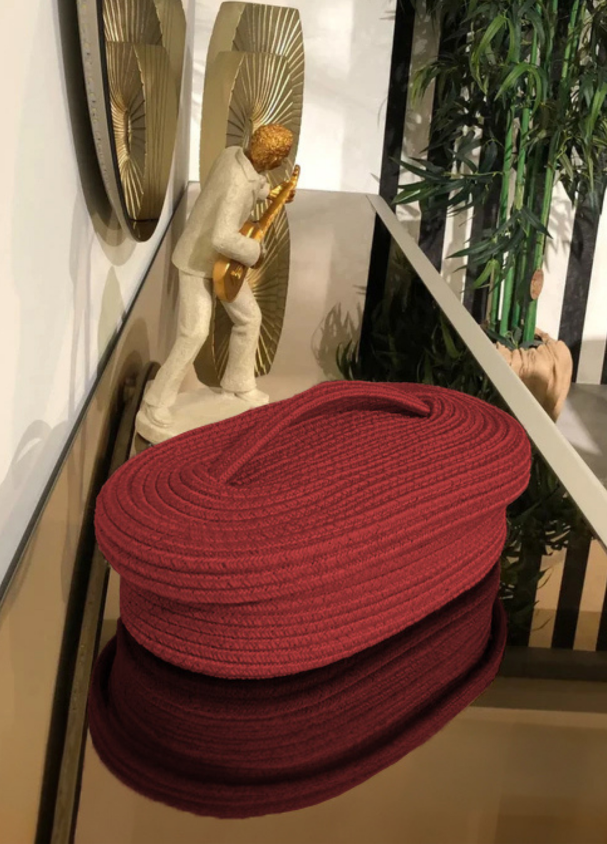 Bohem Oval Kapaklı Düzenleyici Sepet